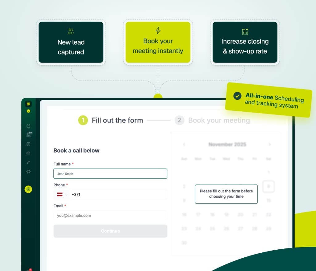 Capture lead info even without scheduling